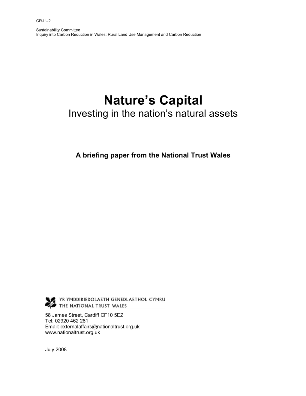 Nature's Capital