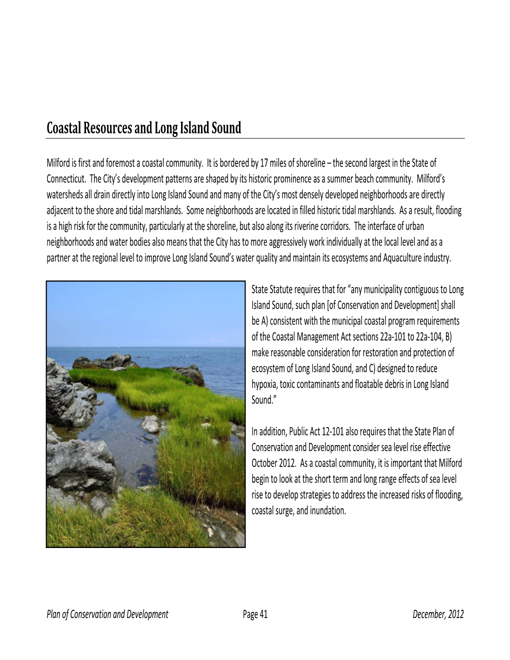 Coastal Resources and Long Island Sound