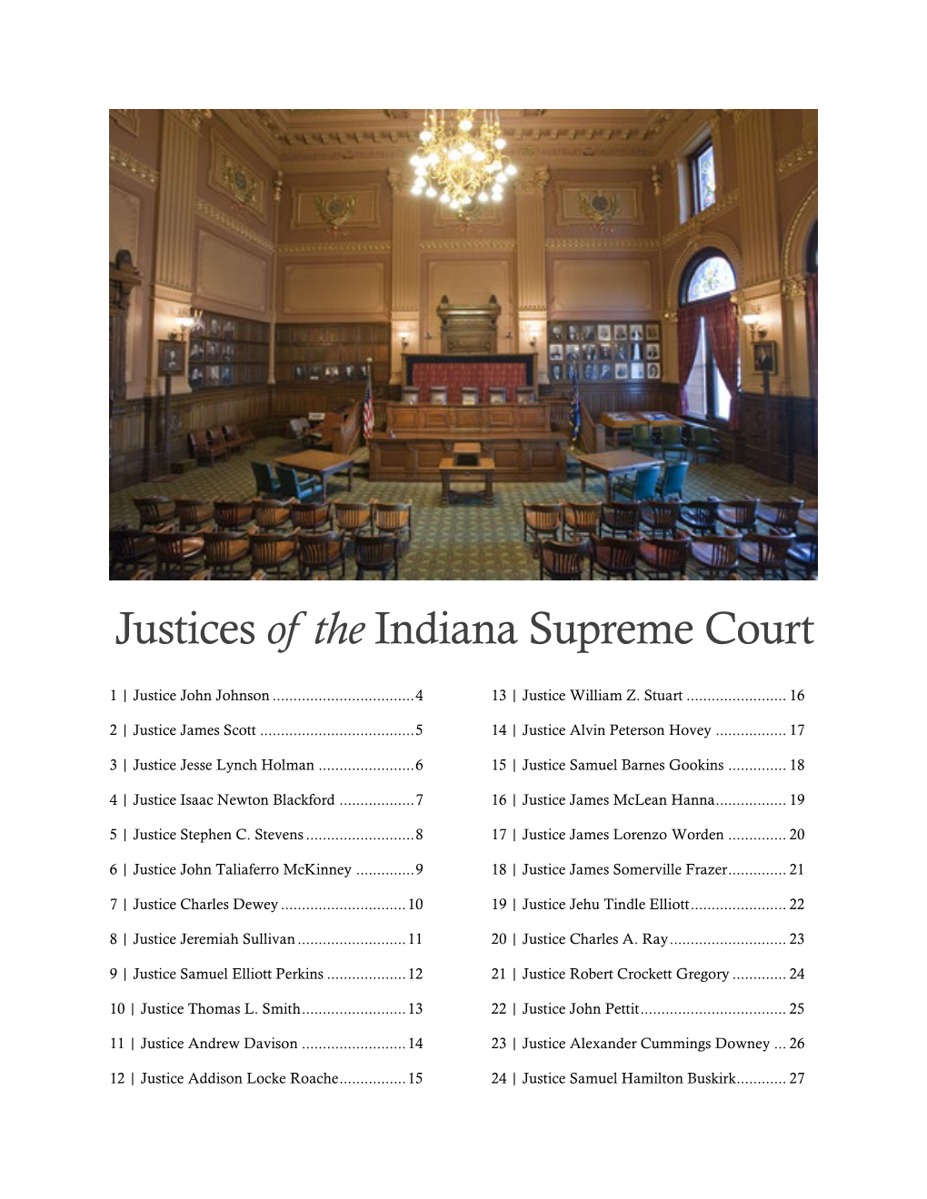 Justices of the Indiana Supreme Court