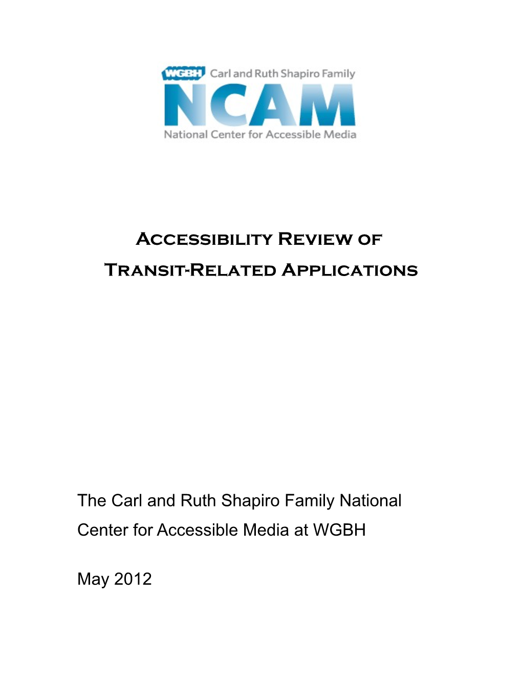 Accessibility Review of Transit-Related Applications