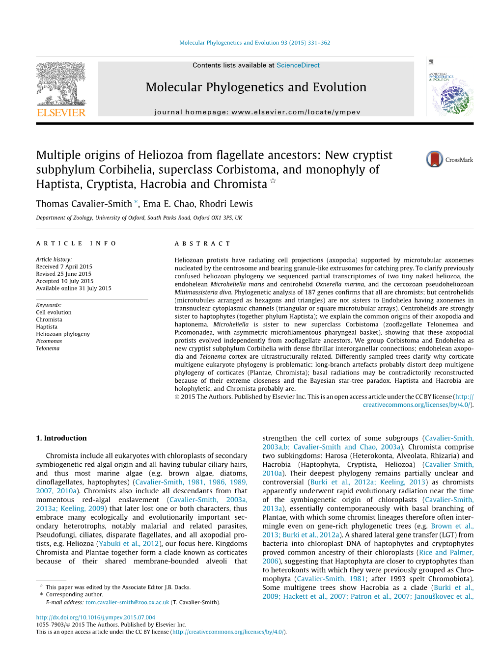 Multiple Origins of Heliozoa from Flagellate Ancestors