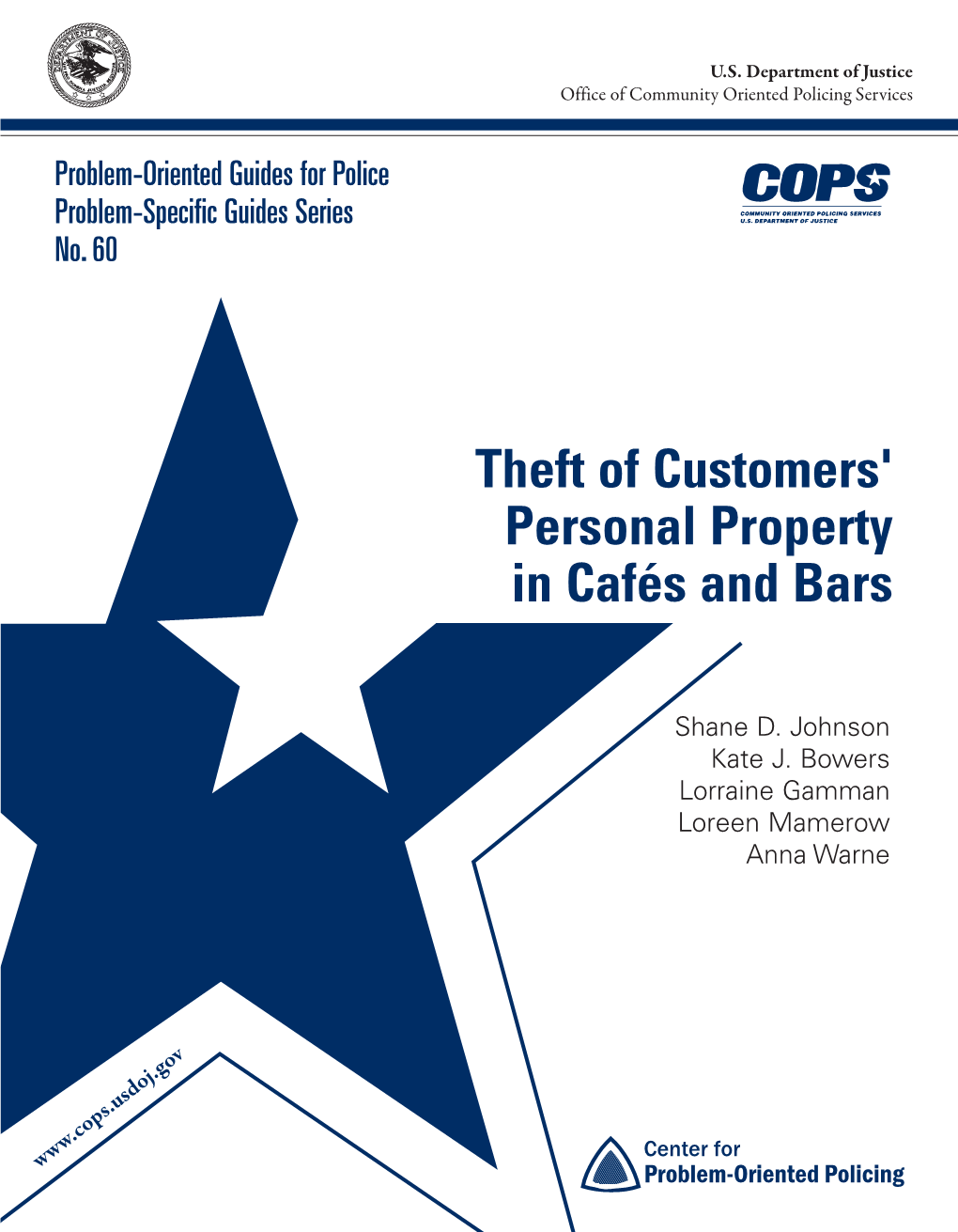 COPS Guide: Theft of Customers' Personal Property in Cafés and Bars