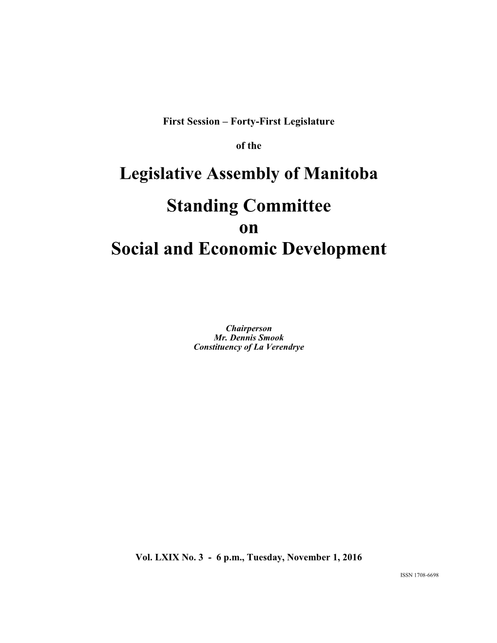 Standing Committee on Social and Economic Development