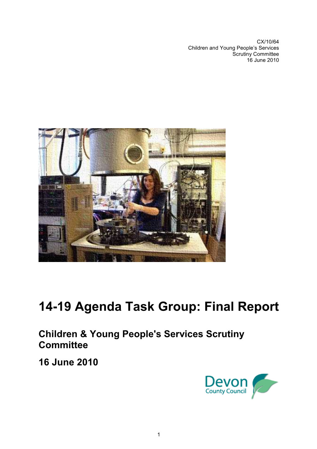 14-19 Agenda Task Group: Final Report