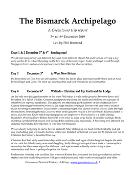The Bismarck Archipelago