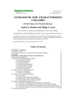 1.2 Advantages of Ultrasound Over Traditional Characterization Techniques