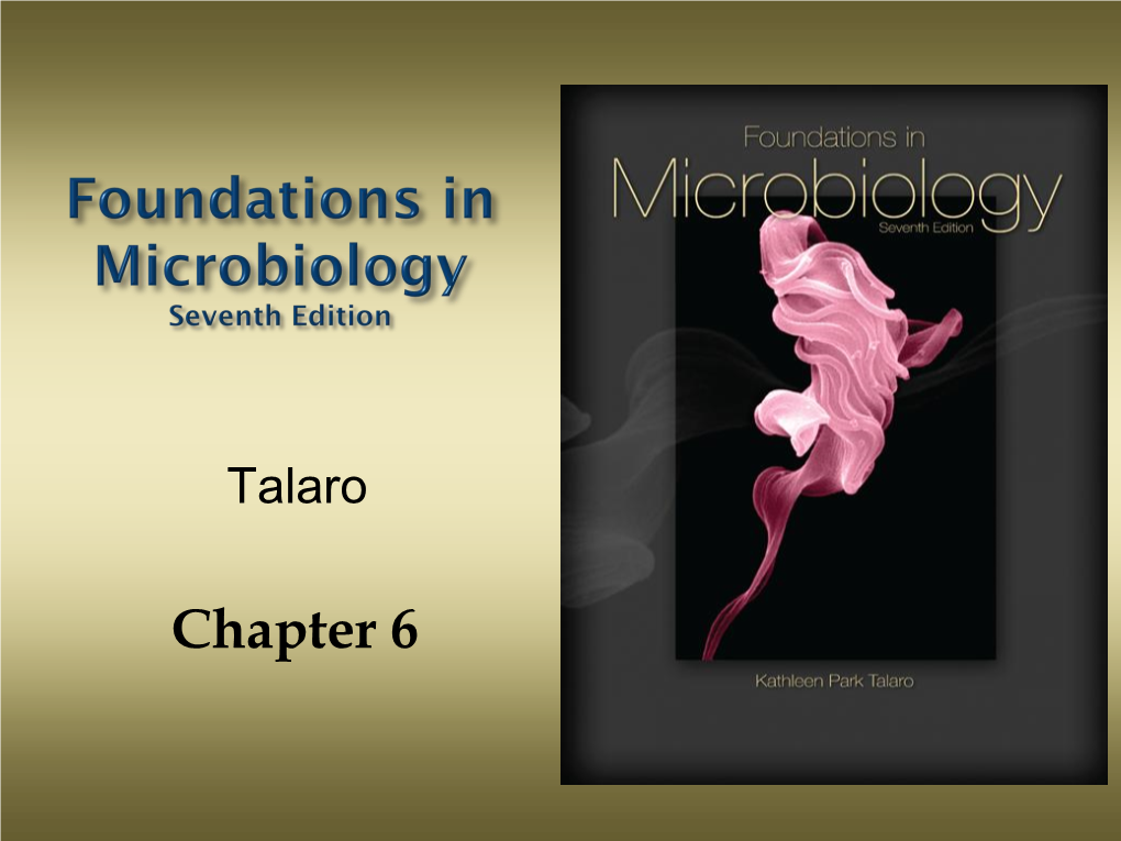 Foundations in Microbiology