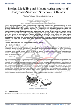 Design, Modelling and Manufacturing Aspects of Honeycomb Sandwich Structures: a Review