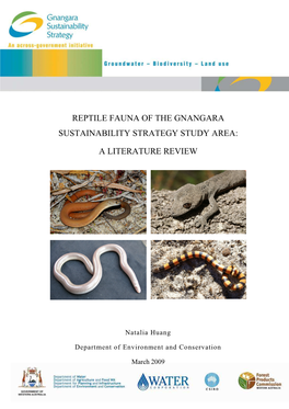 Reptile Fauna of the Gnangara Sustainability Strategy Study Area