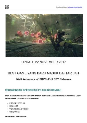 Update 22 November 2017 Best Game Yang Baru Masuk