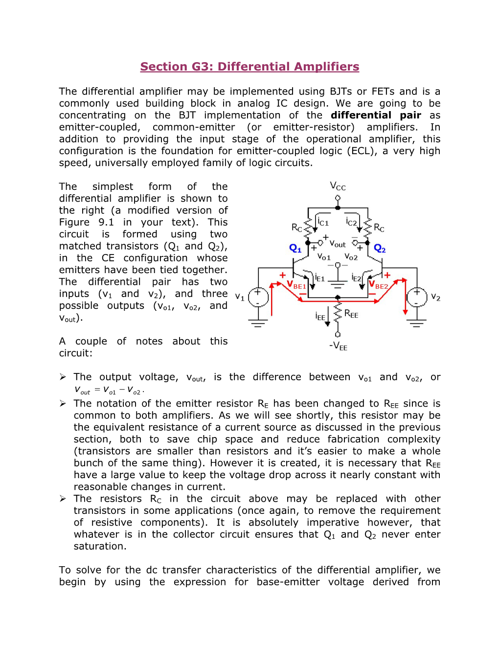 Differential Amplifiers