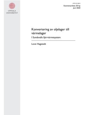 Konvertering Av Oljelager Till Värmelager I Sundsvalls Fjärrvärmesystem