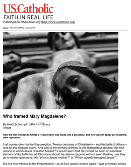 Who Framed Mary Magdalene?