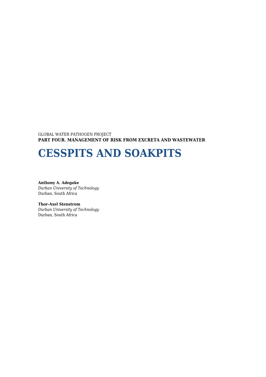 Cesspits and Soakpits