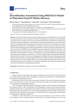 Desertification Assessment Using MEDALUS Model in Watershed