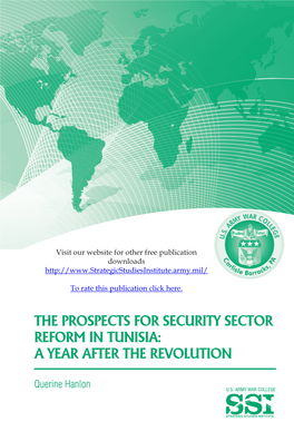 The Prospects for Security Sector Reform in Tunisia: a Year After the Revolution