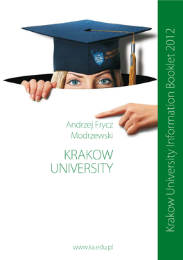 Krakow University Krakow University Information Booklet 2012