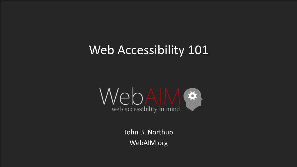 Web Accessibility Training