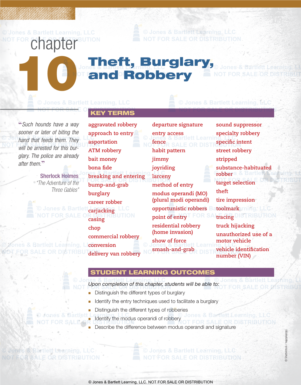 CHAPTER 10 Theft, Burglary, and Robbery