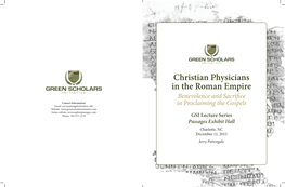 Christian Physicians in the Roman Empire