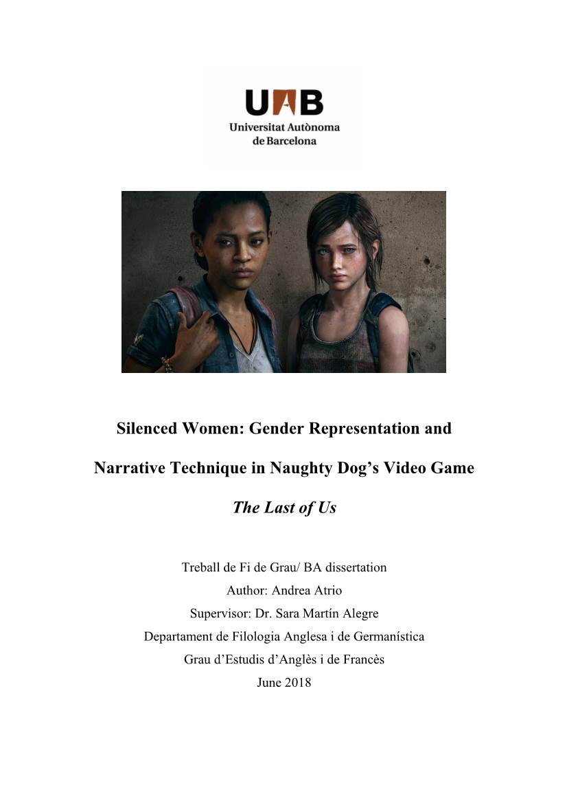 Gender Representation and Narrative Technique in Naughty Dog's Video