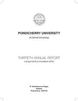 THIRTIETH ANNUAL REPORT (1St April 2015 to 31St March 2016)