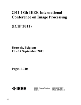 2011 18Th IEEE International Conference on Image Processing