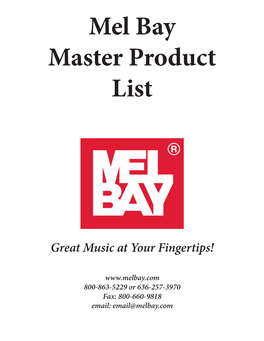 Mel Bay Master Product List