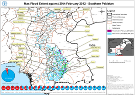 India Max Flood Extent Against 29Th February 2012