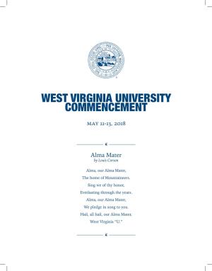 WVU Commencement Program: May 2018