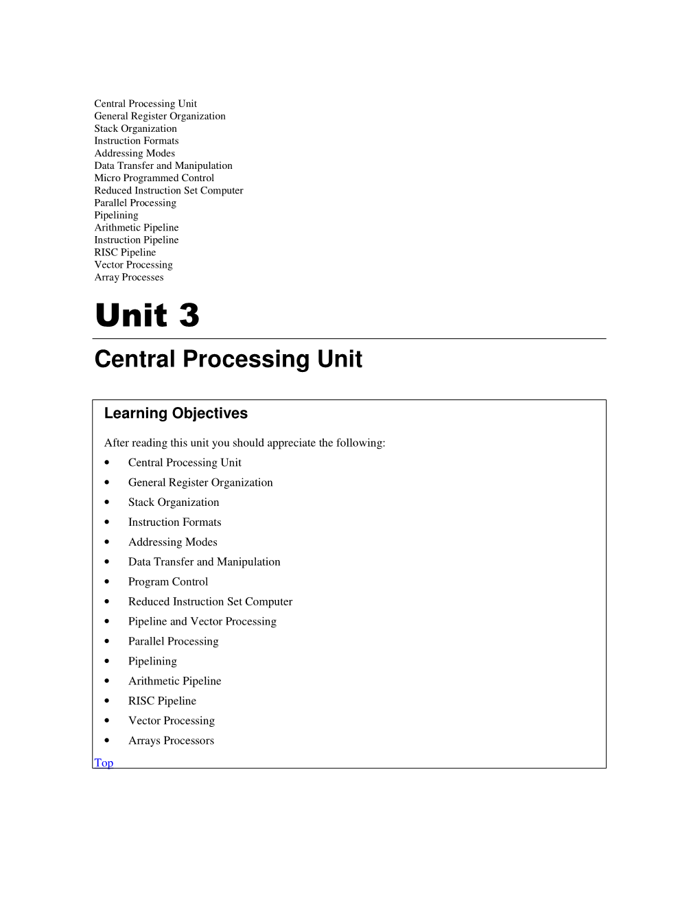 Unit 3 Central Processing Unit