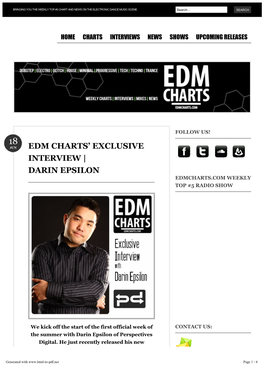 DARIN EPSILON | EDM Charts