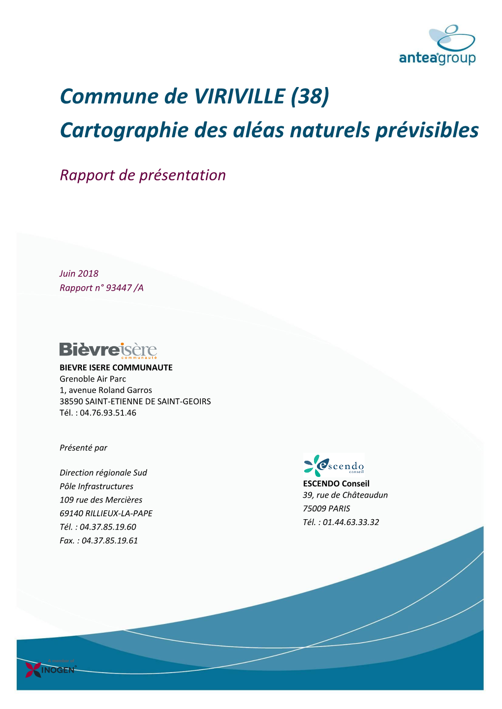 Commune De VIRIVILLE (38) Cartographie Des Aléas Naturels Prévisibles