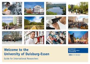 The University of Duisburg-Essen Guide for International Researchers 3