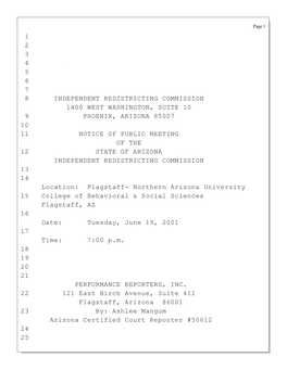 1 2 3 4 5 6 7 8 Independent Redistricting Commission