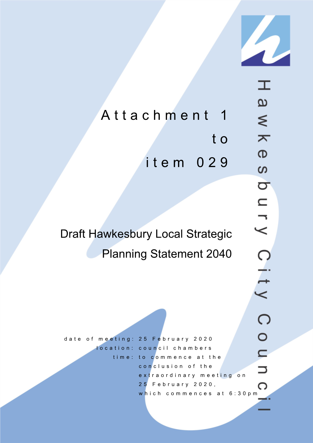 Draft Hawkesbury Local Strategic Planning Statement 2040