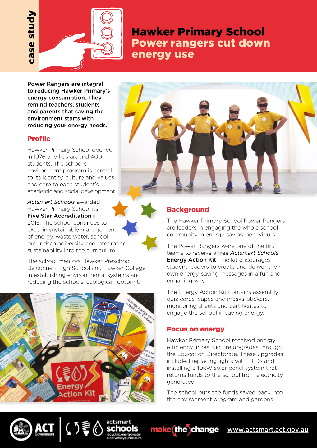 Hawker Primary School Case Study: Power Rangers Cut Down Energy