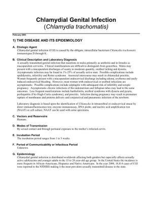 Chlamydial Genital Infection(Chlamydia Trachomatis)