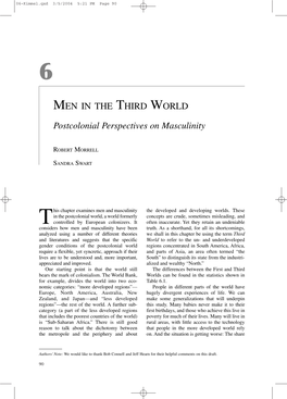 MEN in the THIRD WORLD Postcolonial Perspectives On