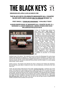 The Black Keys Celebrate Mississippi Hill Country Blues with New Album Delta Kream on May 14