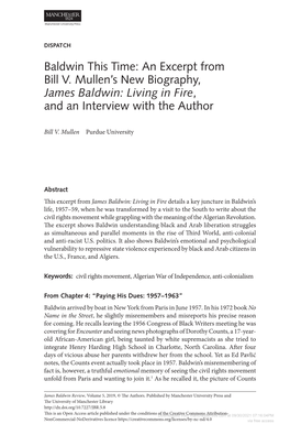 An Excerpt from Bill V. Mullen's New Biography, James Baldwin
