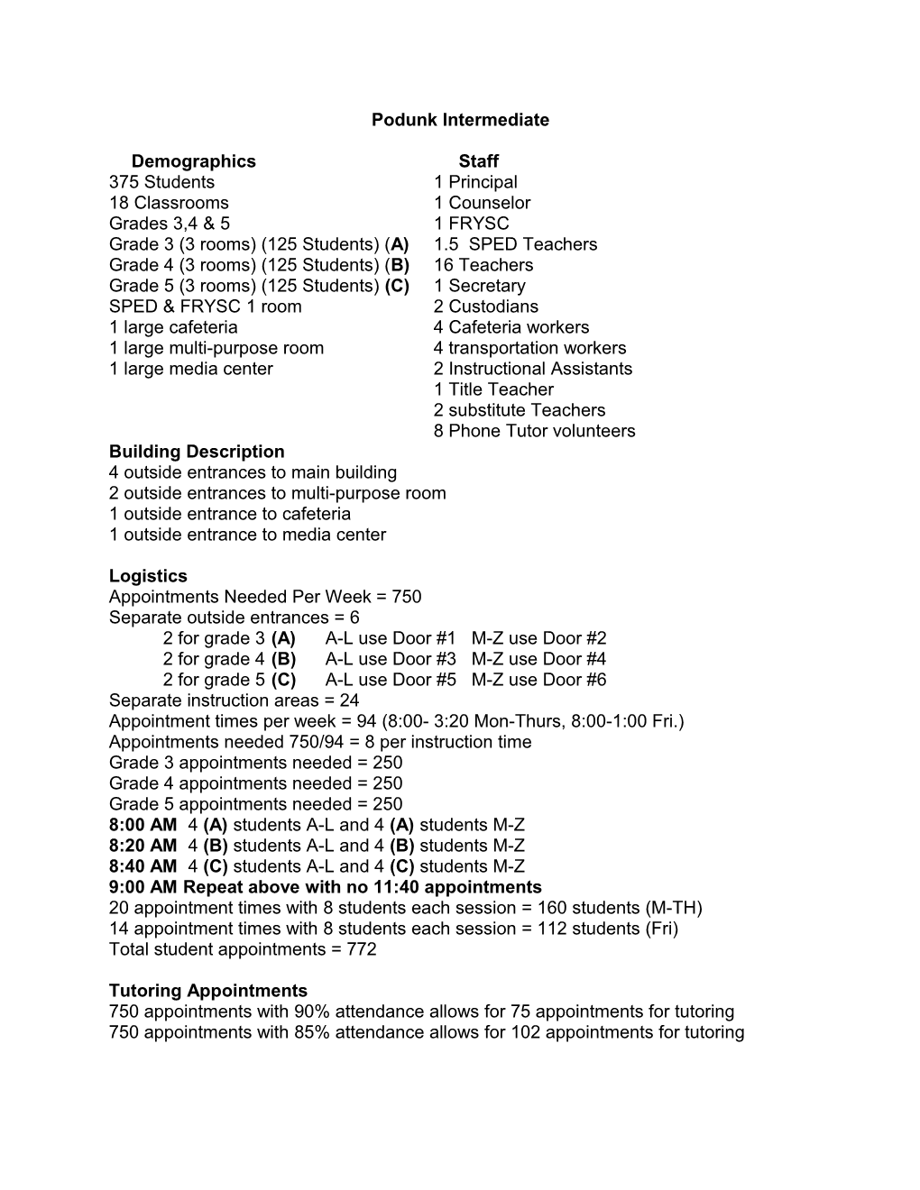 Podunk Intermediate