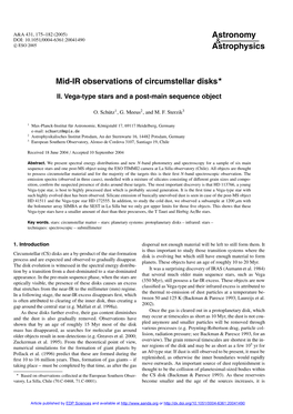 Mid-IR Observations of Circumstellar Disks
