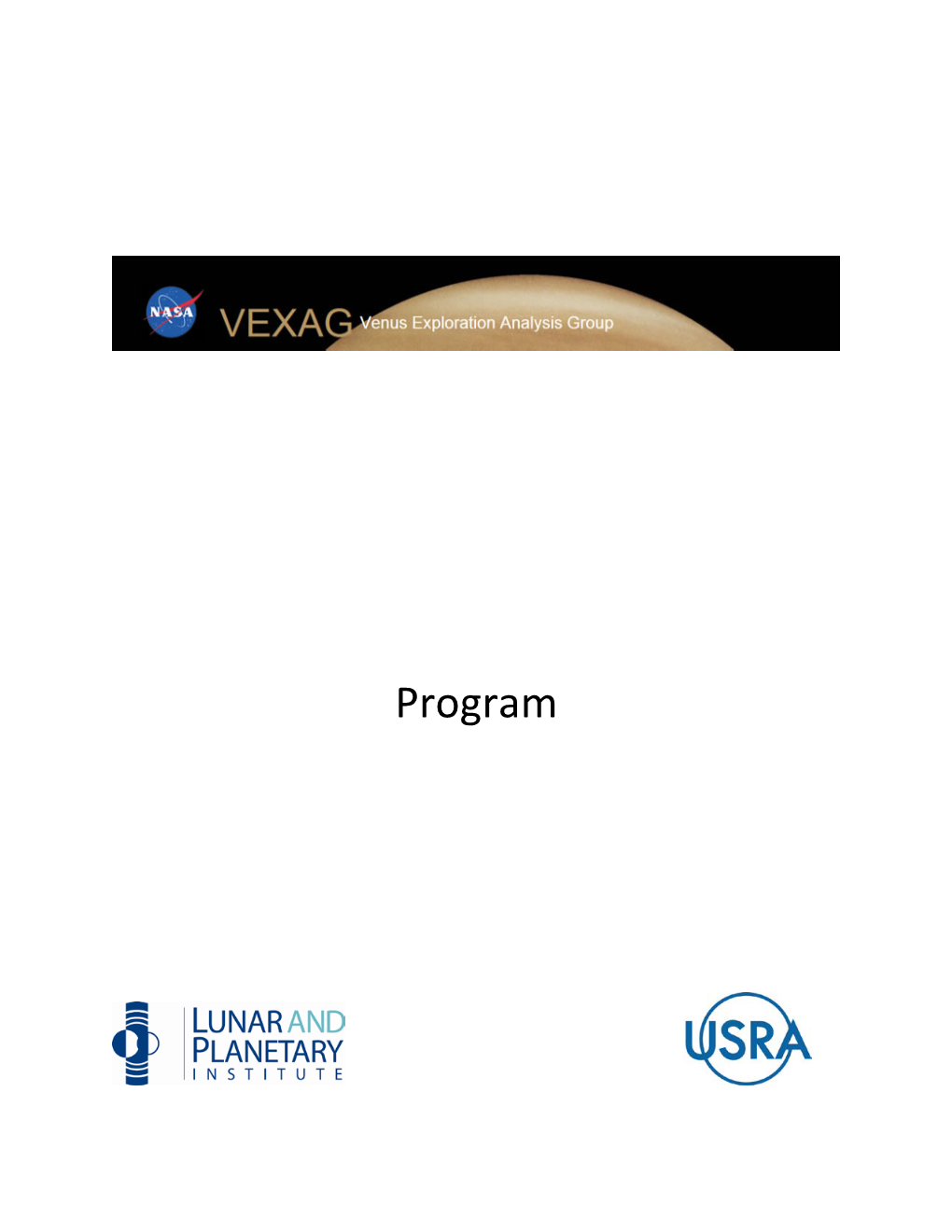 15Th Meeting of the Venus Exploration and Analysis Group (VEXAG)