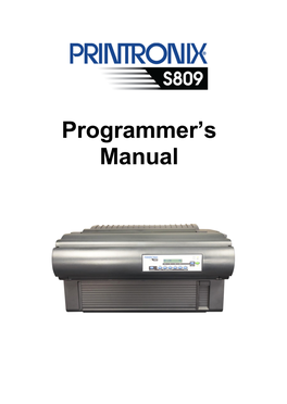 Programmer's Manual
