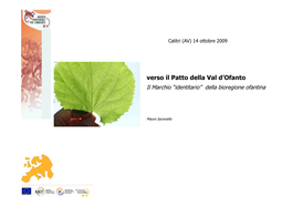 Verso Il Patto Val Ofanto.Ppt [Sola Lettura]