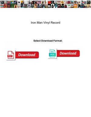 Iron Man Vinyl Record