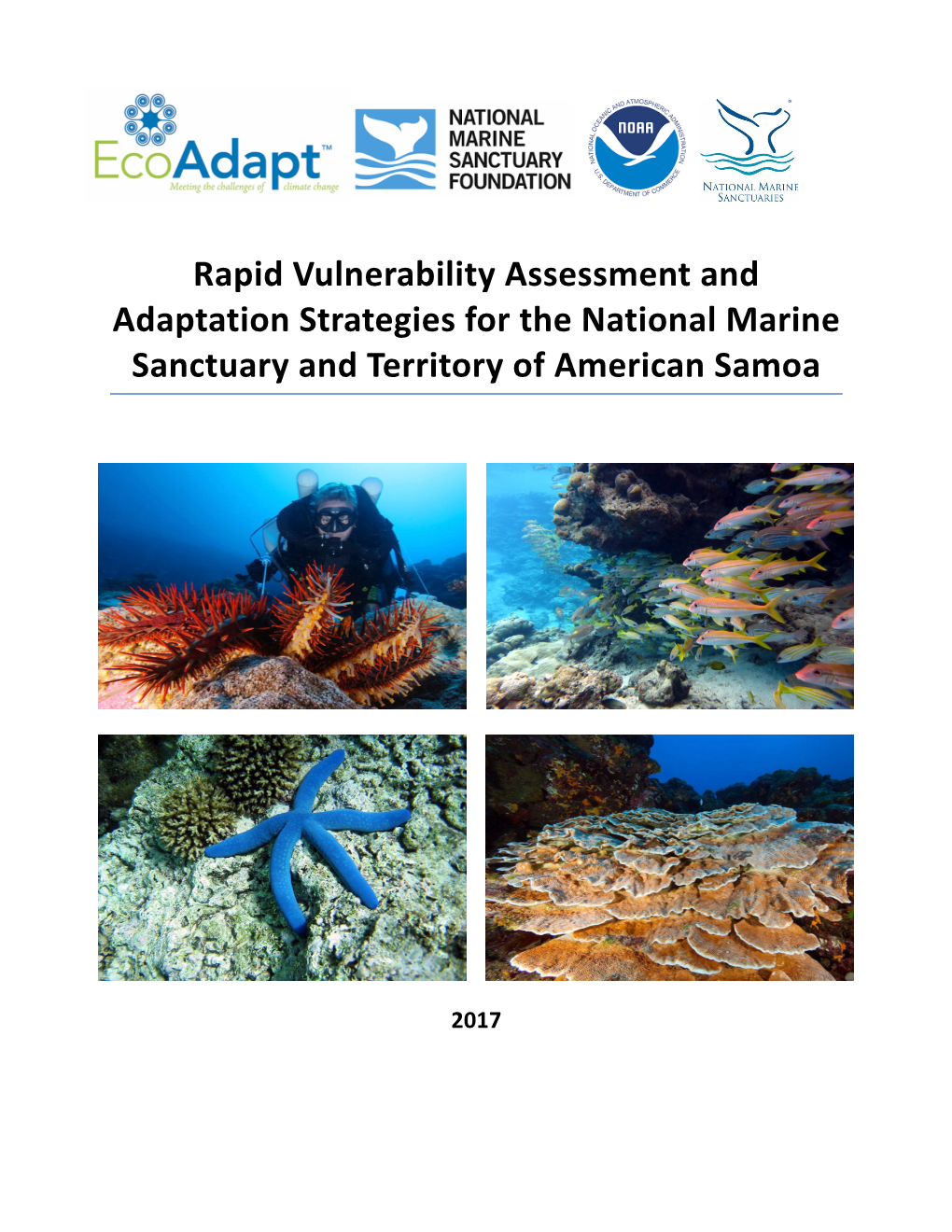 Rapid Vulnerability Assessment and Adaptation Strategies for the National Marine Sanctuary and Territory of American Samoa