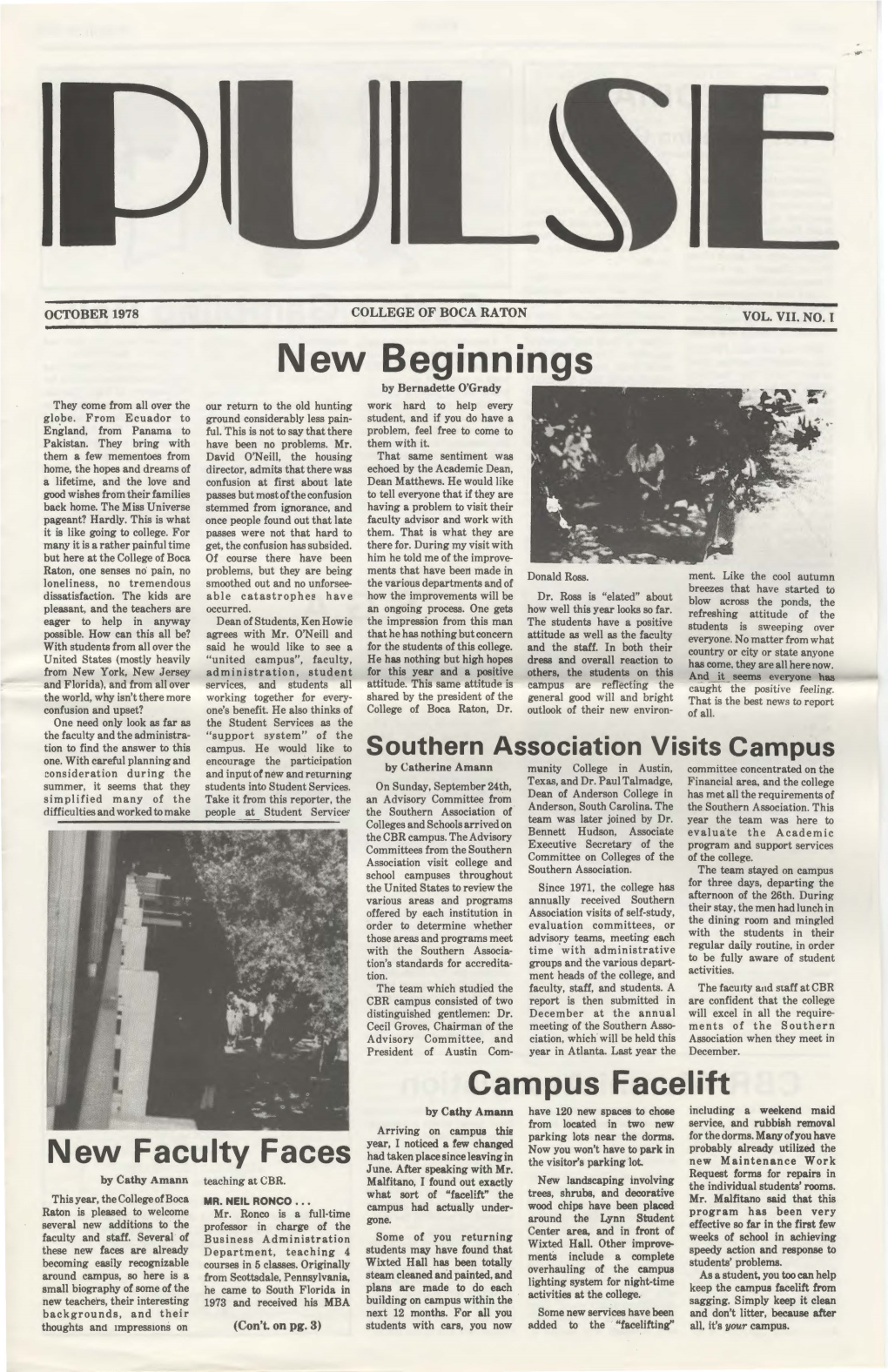 October 1978 College of Boca Raton Vol
