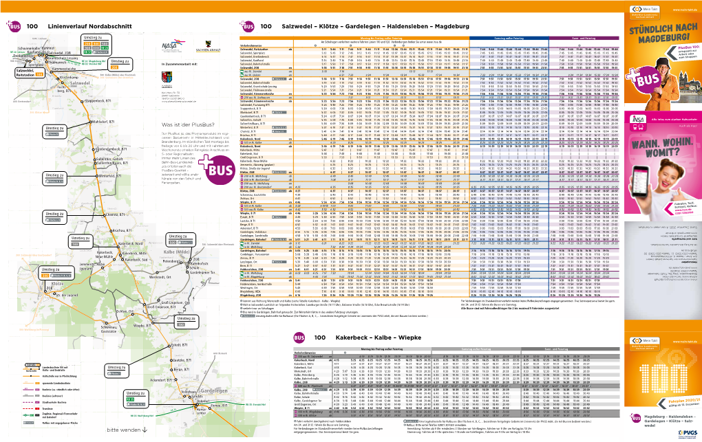 Fahrplan, Tarif, Quarnebeck Hohentramm Hemstedt Kahrstedt 100 in Ri